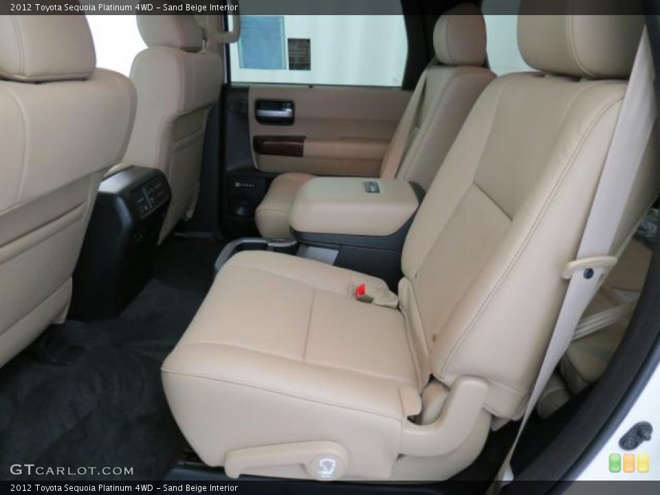 Sand Beige Interior Rear Seat for the 2012 Toyota Sequoia Platinum 4WD #74002356