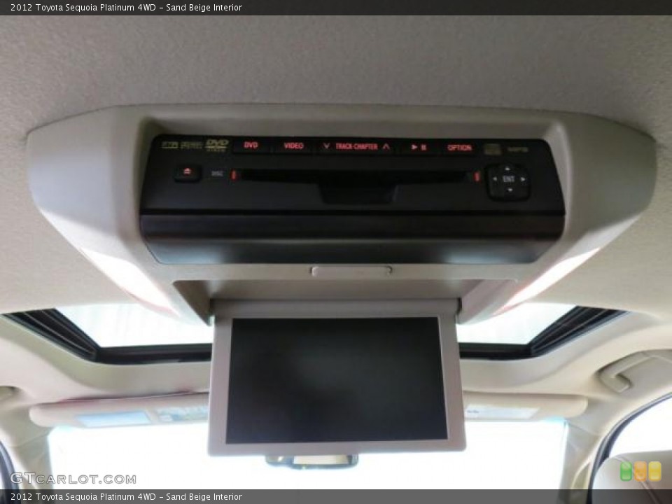 Sand Beige Interior Entertainment System for the 2012 Toyota Sequoia Platinum 4WD #74002411