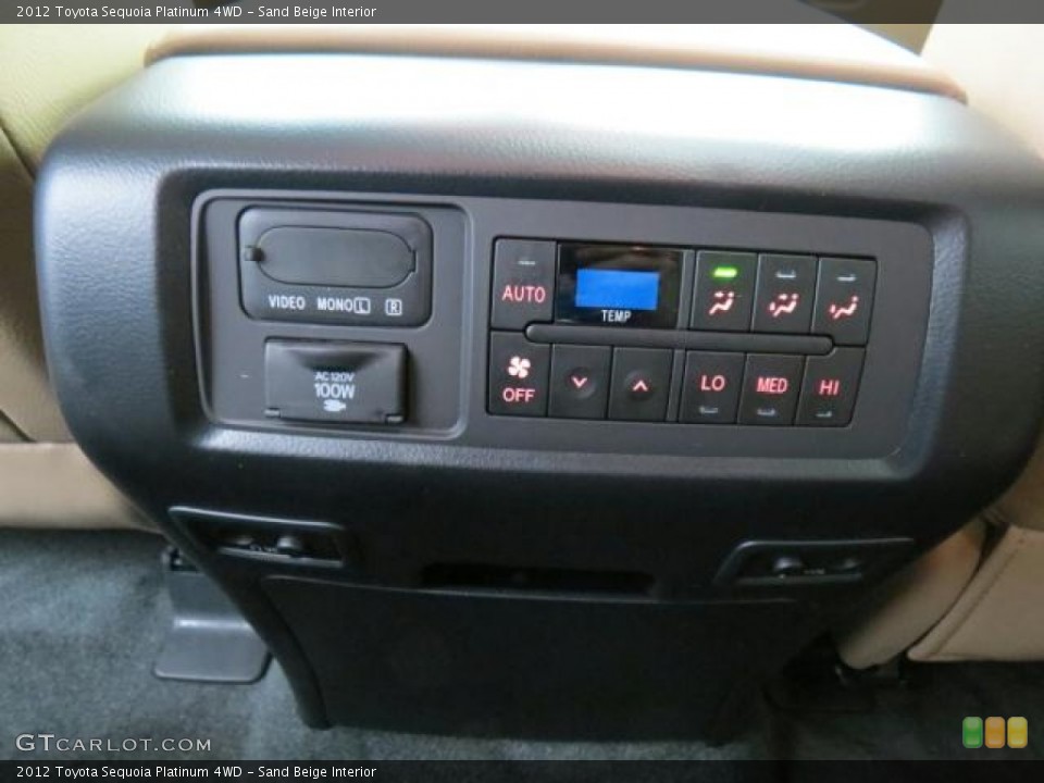 Sand Beige Interior Controls for the 2012 Toyota Sequoia Platinum 4WD #74002429