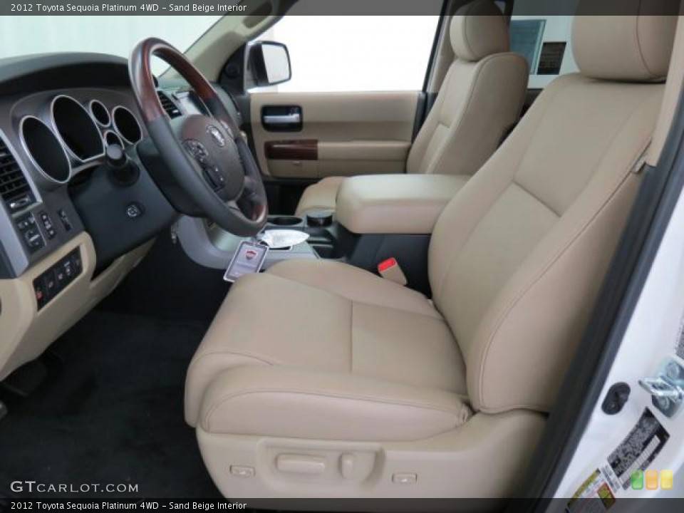 Sand Beige Interior Front Seat for the 2012 Toyota Sequoia Platinum 4WD #74002467
