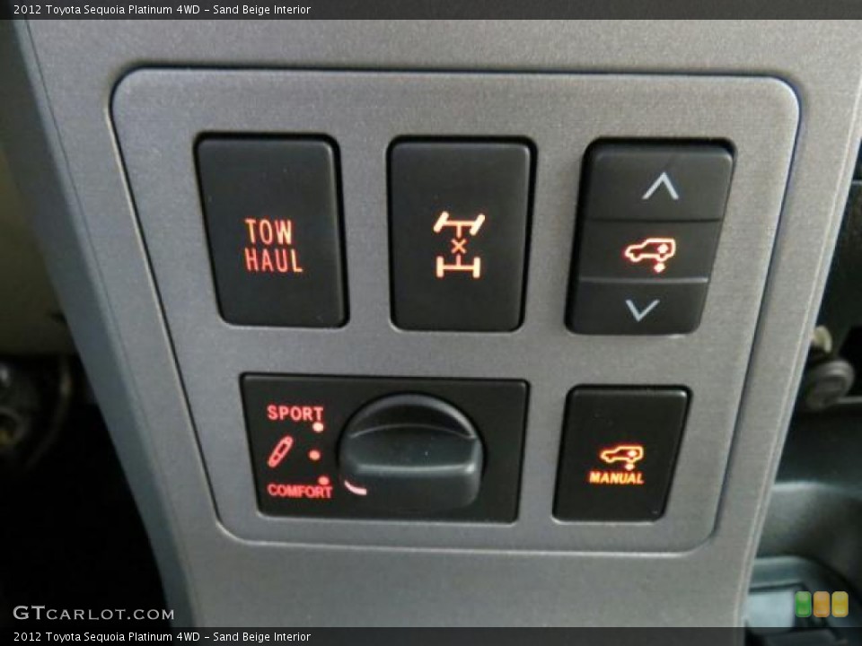 Sand Beige Interior Controls for the 2012 Toyota Sequoia Platinum 4WD #74002600