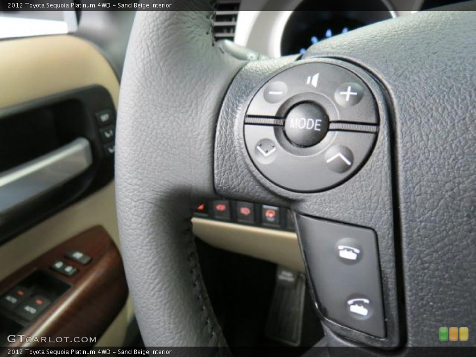 Sand Beige Interior Controls for the 2012 Toyota Sequoia Platinum 4WD #74002637