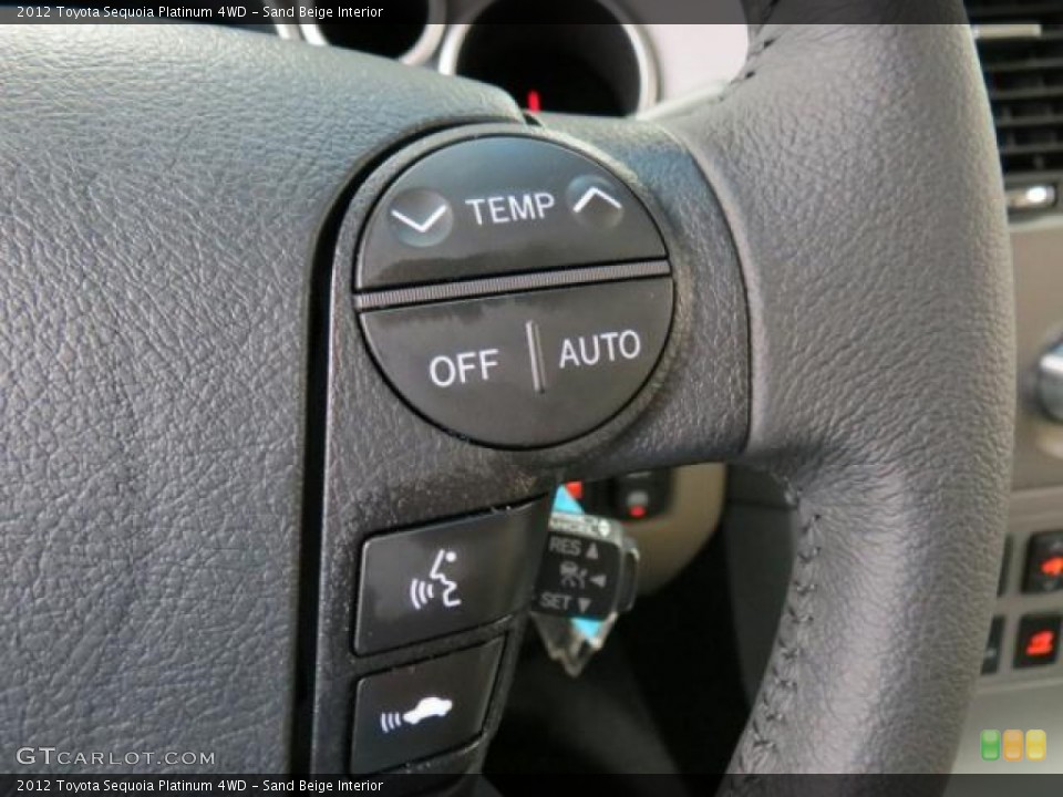 Sand Beige Interior Controls for the 2012 Toyota Sequoia Platinum 4WD #74002659