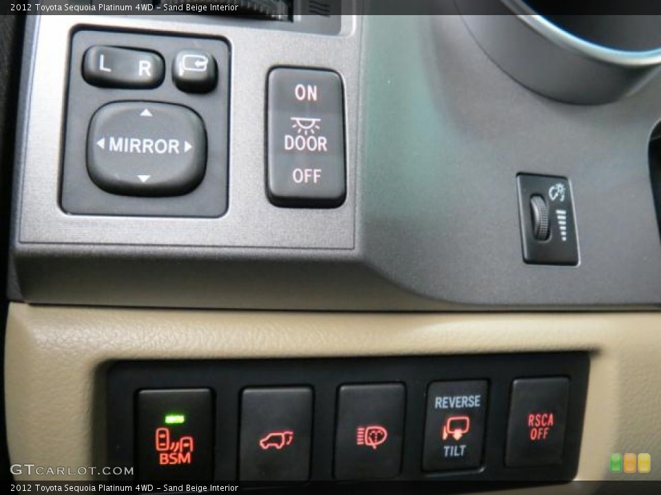 Sand Beige Interior Controls for the 2012 Toyota Sequoia Platinum 4WD #74002677