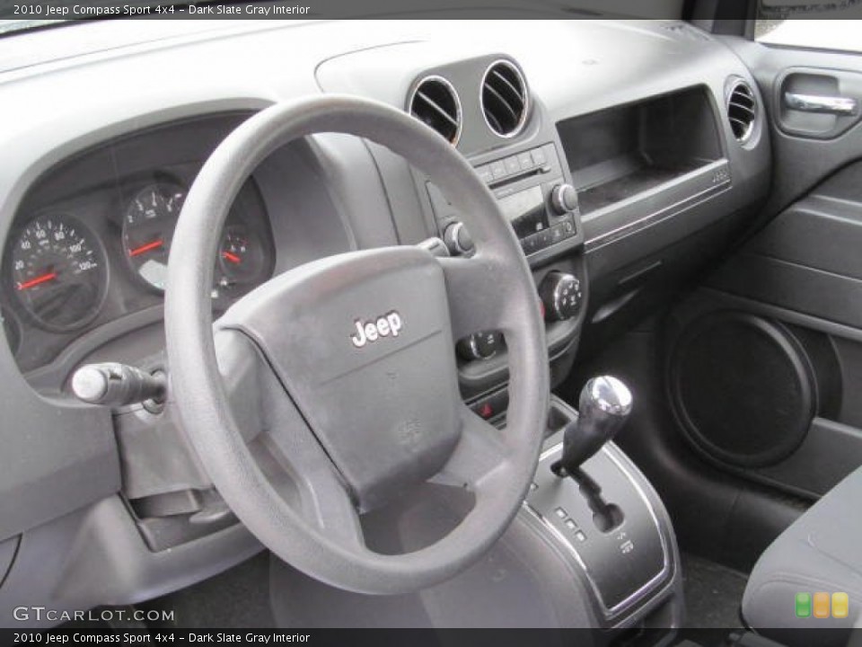 Dark Slate Gray Interior Dashboard for the 2010 Jeep Compass Sport 4x4 #74003436