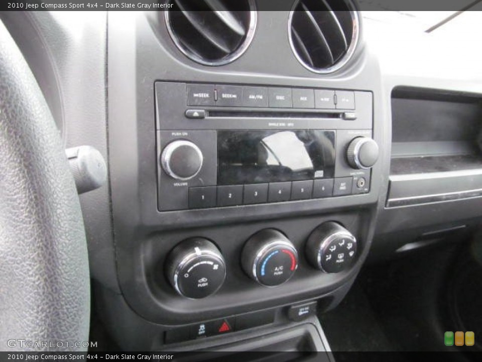 Dark Slate Gray Interior Controls for the 2010 Jeep Compass Sport 4x4 #74003481