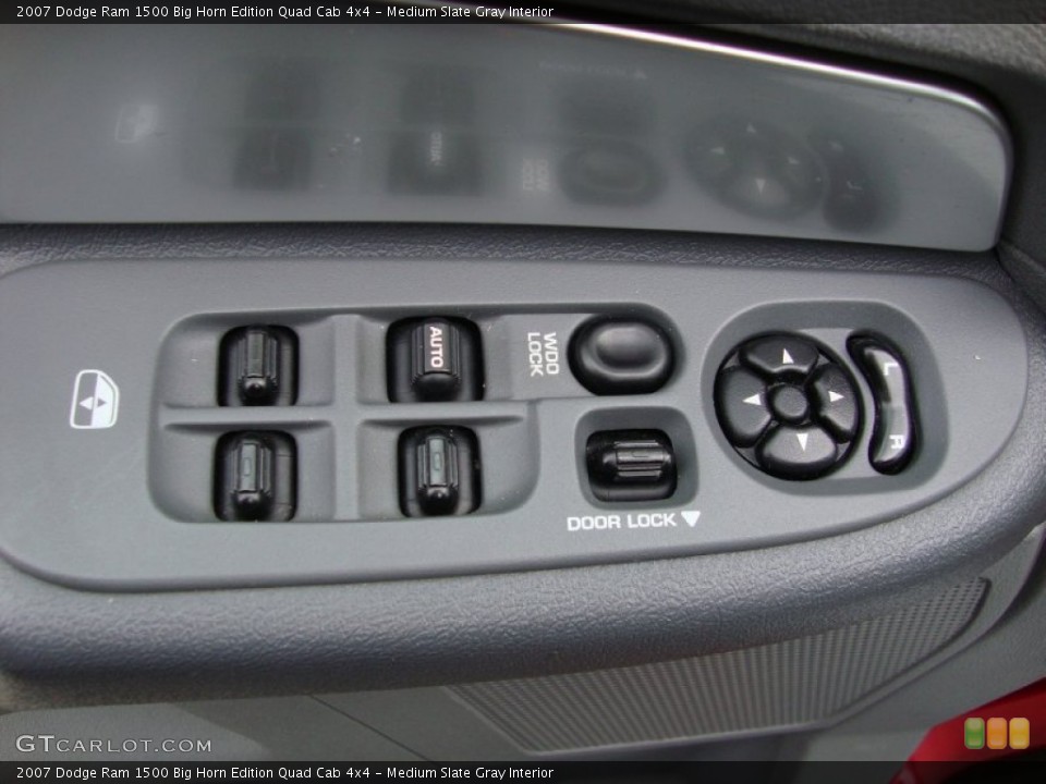 Medium Slate Gray Interior Controls for the 2007 Dodge Ram 1500 Big Horn Edition Quad Cab 4x4 #74006906