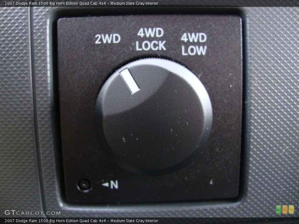 Medium Slate Gray Interior Controls for the 2007 Dodge Ram 1500 Big Horn Edition Quad Cab 4x4 #74007281