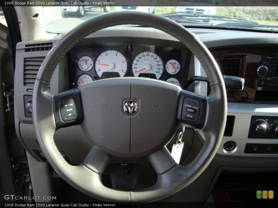 Khaki Interior Steering Wheel for the 2008 Dodge Ram 3500 Laramie Quad Cab Dually #74008968