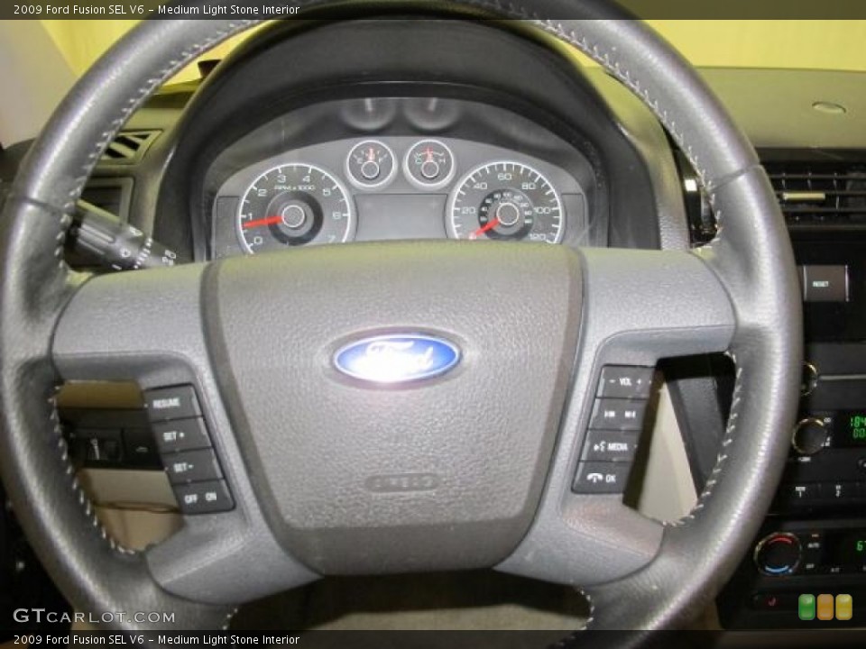 Medium Light Stone Interior Steering Wheel for the 2009 Ford Fusion SEL V6 #74009547