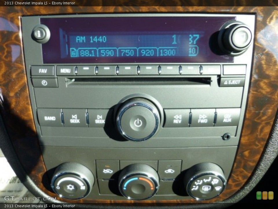Ebony Interior Controls for the 2013 Chevrolet Impala LS #74010846
