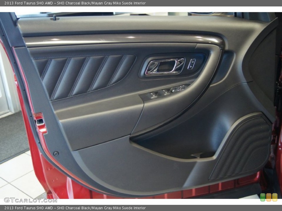 SHO Charcoal Black/Mayan Gray Miko Suede Interior Door Panel for the 2013 Ford Taurus SHO AWD #74012583