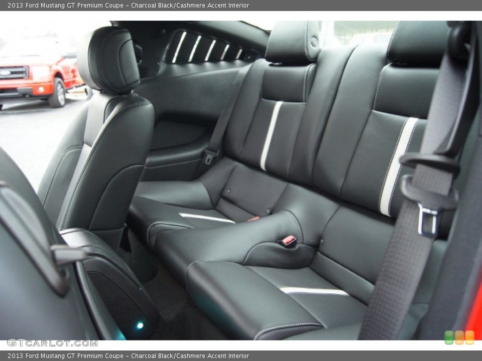 Charcoal Black/Cashmere Accent Interior Rear Seat for the 2013 Ford Mustang GT Premium Coupe #74014897