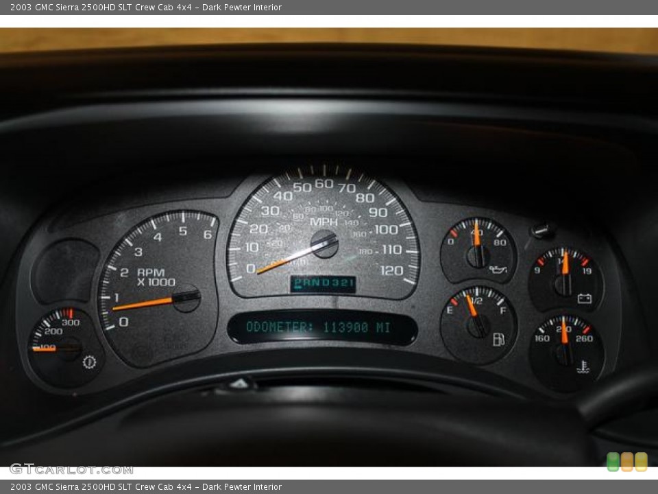 Dark Pewter Interior Gauges for the 2003 GMC Sierra 2500HD SLT Crew Cab 4x4 #74014995