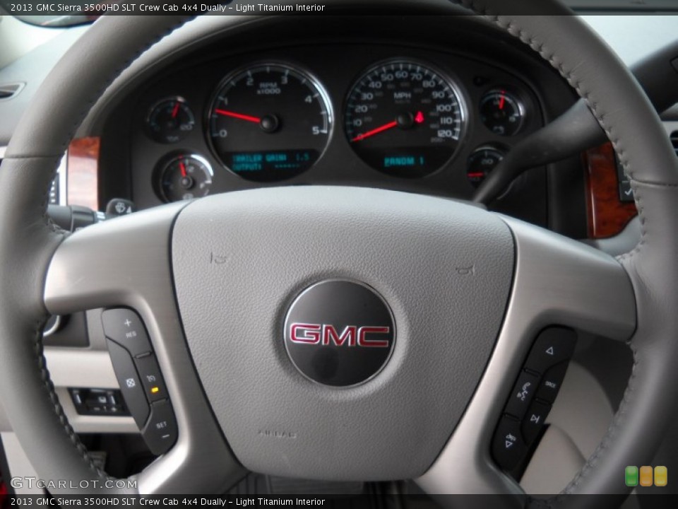 Light Titanium Interior Steering Wheel for the 2013 GMC Sierra 3500HD SLT Crew Cab 4x4 Dually #74017269