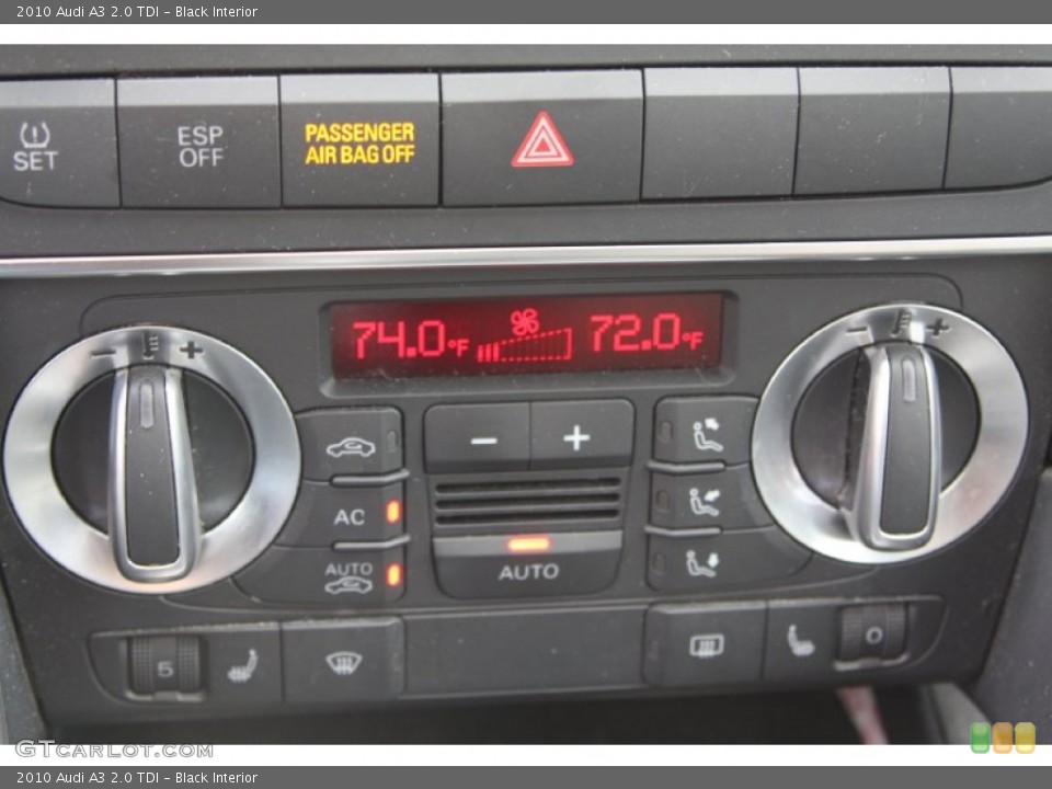 Black Interior Controls for the 2010 Audi A3 2.0 TDI #74018400