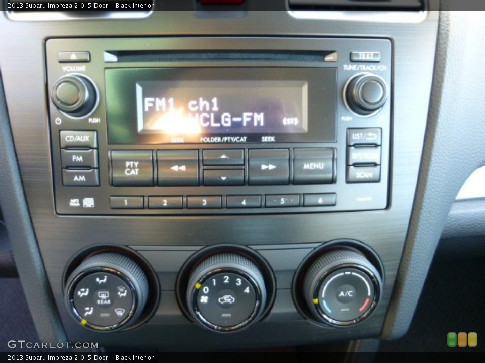 Black Interior Controls for the 2013 Subaru Impreza 2.0i 5 Door #74020512