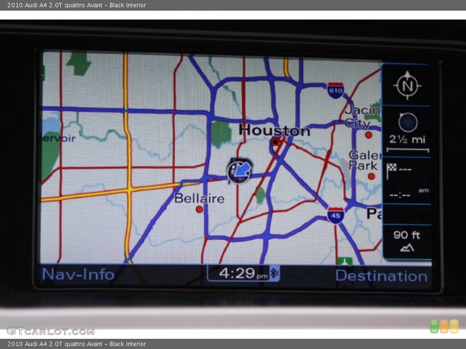 Black Interior Navigation for the 2010 Audi A4 2.0T quattro Avant #74022518