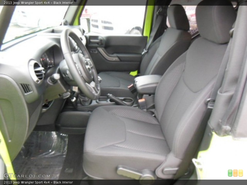 Black Interior Front Seat for the 2013 Jeep Wrangler Sport 4x4 #74023086