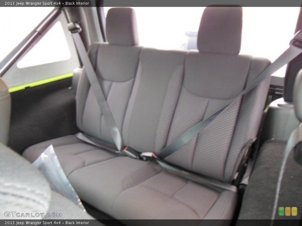 Black Interior Rear Seat for the 2013 Jeep Wrangler Sport 4x4 #74023116