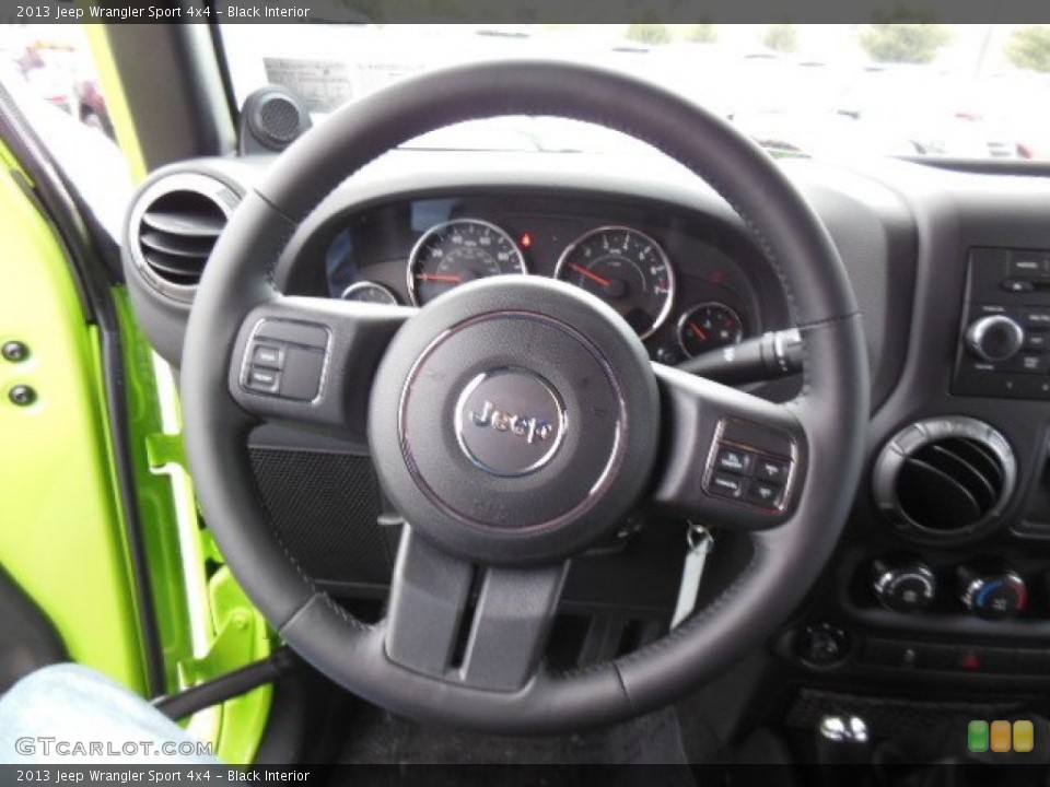 Black Interior Steering Wheel for the 2013 Jeep Wrangler Sport 4x4 #74023221