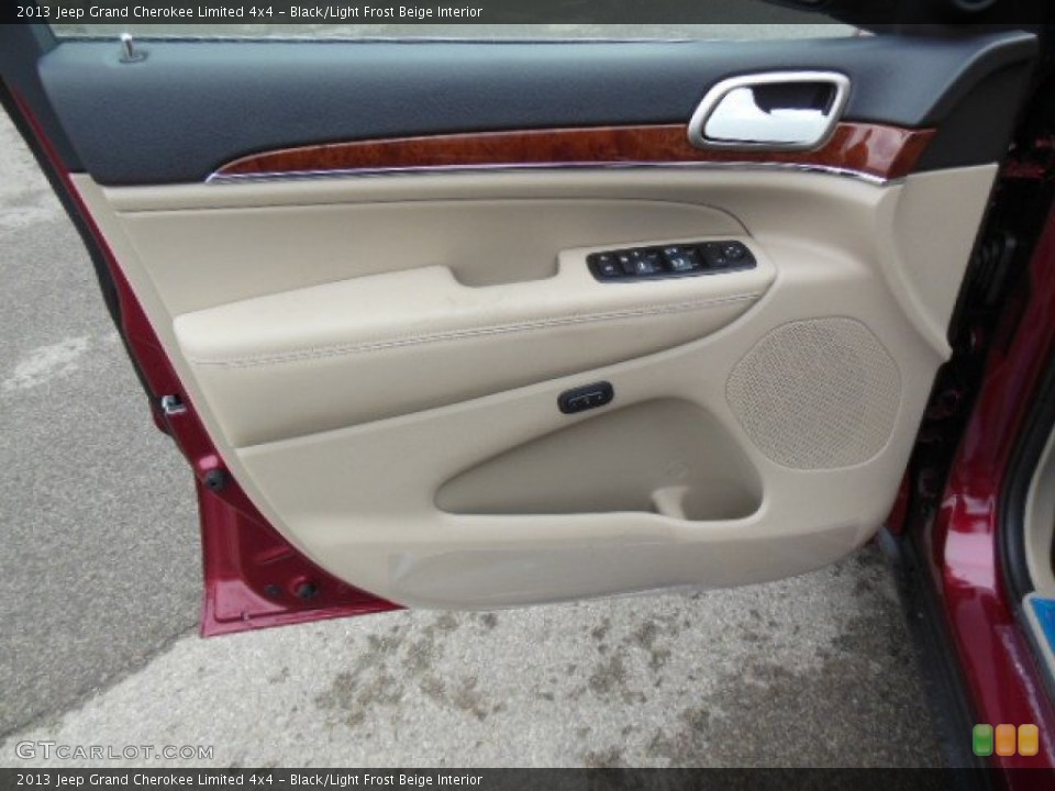 Black/Light Frost Beige Interior Door Panel for the 2013 Jeep Grand Cherokee Limited 4x4 #74023849