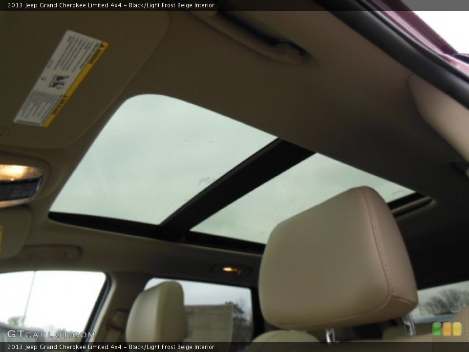 Black/Light Frost Beige Interior Sunroof for the 2013 Jeep Grand Cherokee Limited 4x4 #74023915