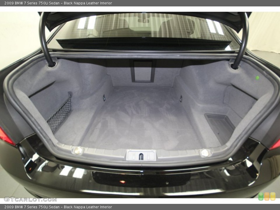 Black Nappa Leather Interior Trunk for the 2009 BMW 7 Series 750Li Sedan #74024946