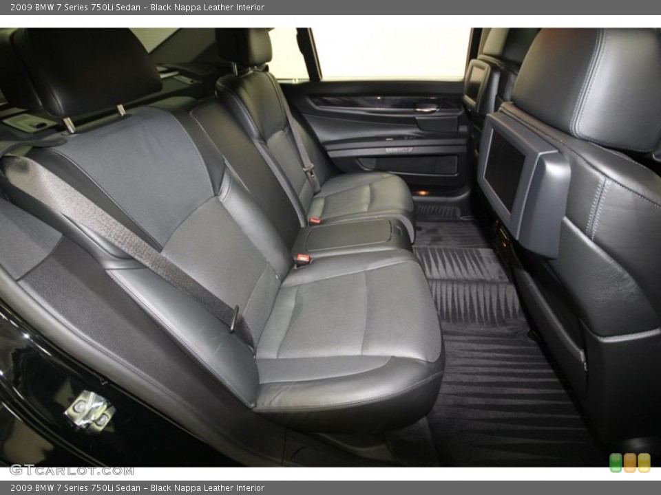 Black Nappa Leather Interior Rear Seat for the 2009 BMW 7 Series 750Li Sedan #74025049