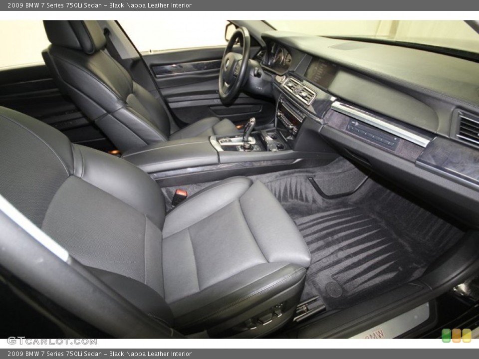 Black Nappa Leather Interior Front Seat for the 2009 BMW 7 Series 750Li Sedan #74025072