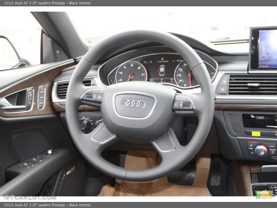 Black Interior Steering Wheel for the 2013 Audi A7 3.0T quattro Prestige #74025119