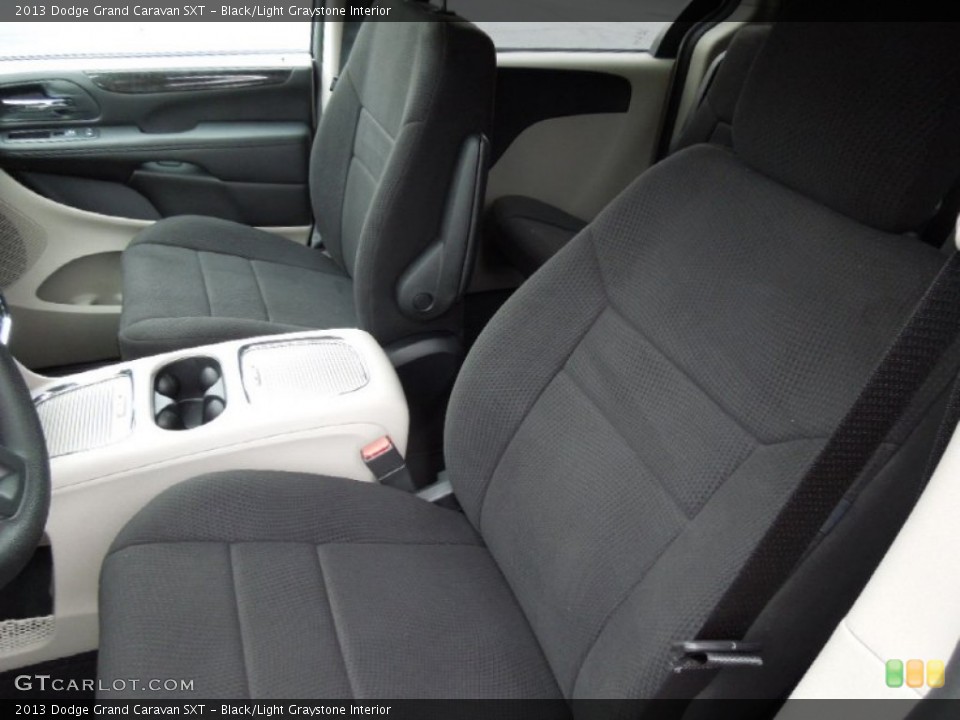 Black/Light Graystone Interior Front Seat for the 2013 Dodge Grand Caravan SXT #74025189