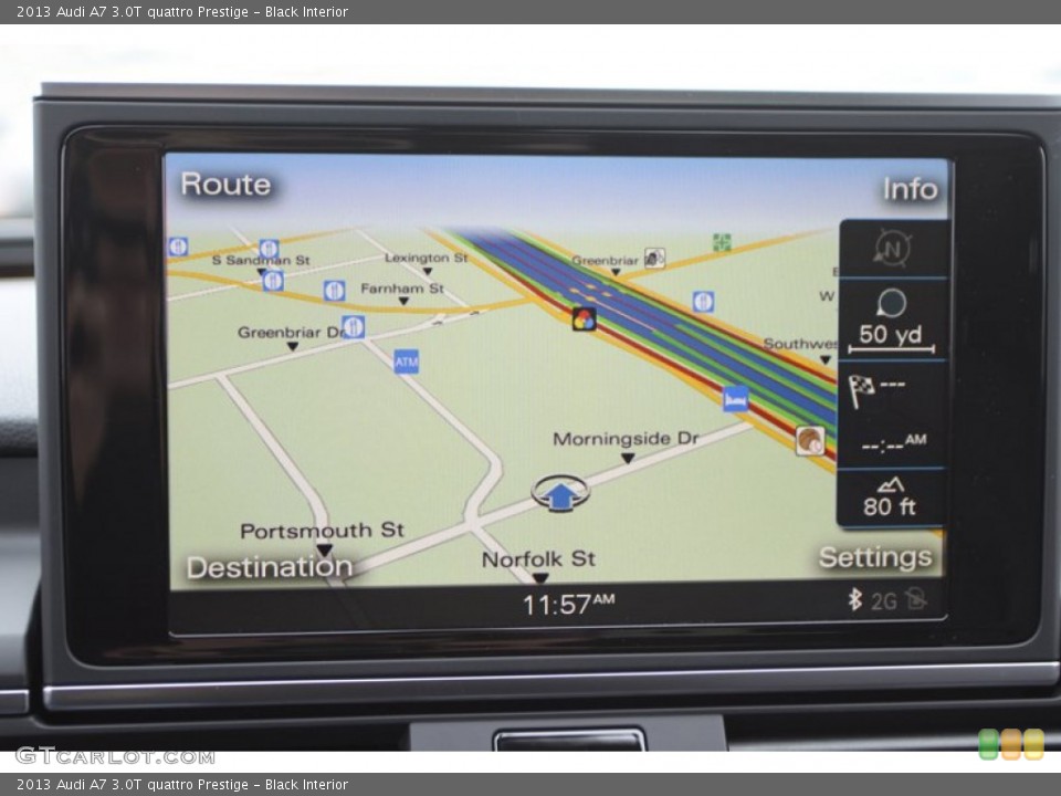 Black Interior Navigation for the 2013 Audi A7 3.0T quattro Prestige #74025219