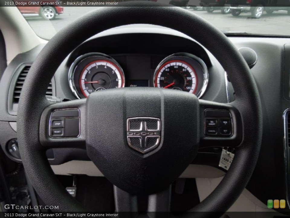 Black/Light Graystone Interior Steering Wheel for the 2013 Dodge Grand Caravan SXT #74025270