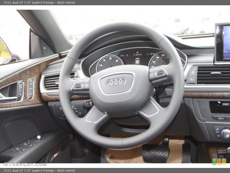 Black Interior Steering Wheel for the 2013 Audi A7 3.0T quattro Prestige #74025711