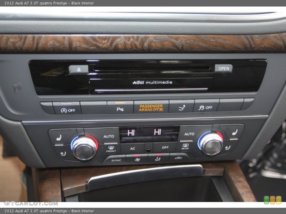 Black Interior Controls for the 2013 Audi A7 3.0T quattro Prestige #74025768