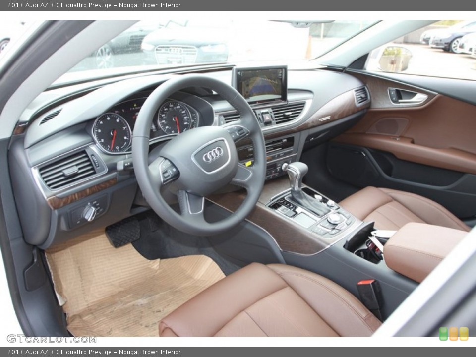Nougat Brown Interior Prime Interior for the 2013 Audi A7 3.0T quattro Prestige #74026197