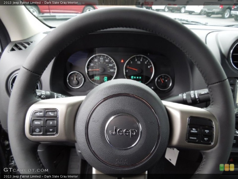 Dark Slate Gray Interior Steering Wheel for the 2013 Jeep Patriot Limited #74027508