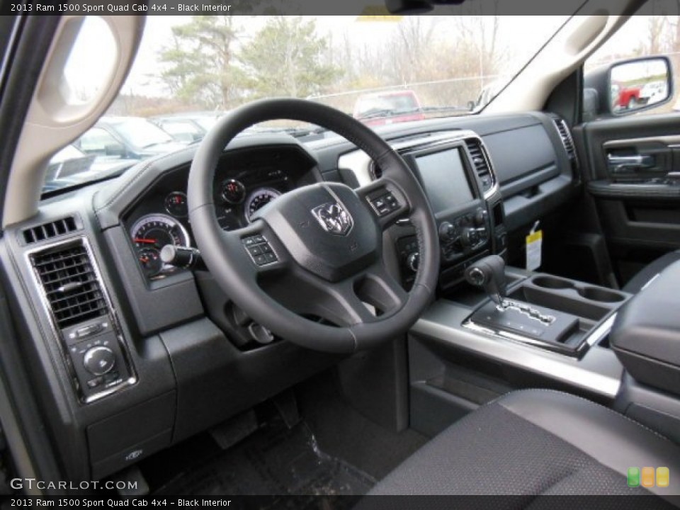 Black Interior Photo for the 2013 Ram 1500 Sport Quad Cab 4x4 #74028381