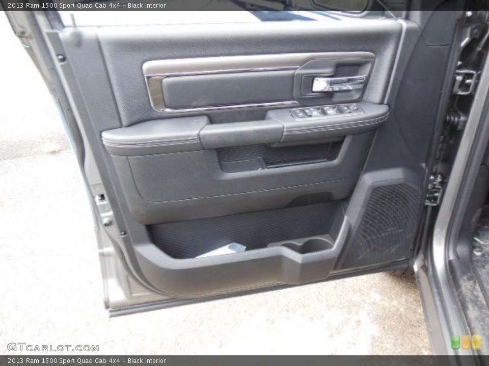 Black Interior Door Panel for the 2013 Ram 1500 Sport Quad Cab 4x4 #74028417