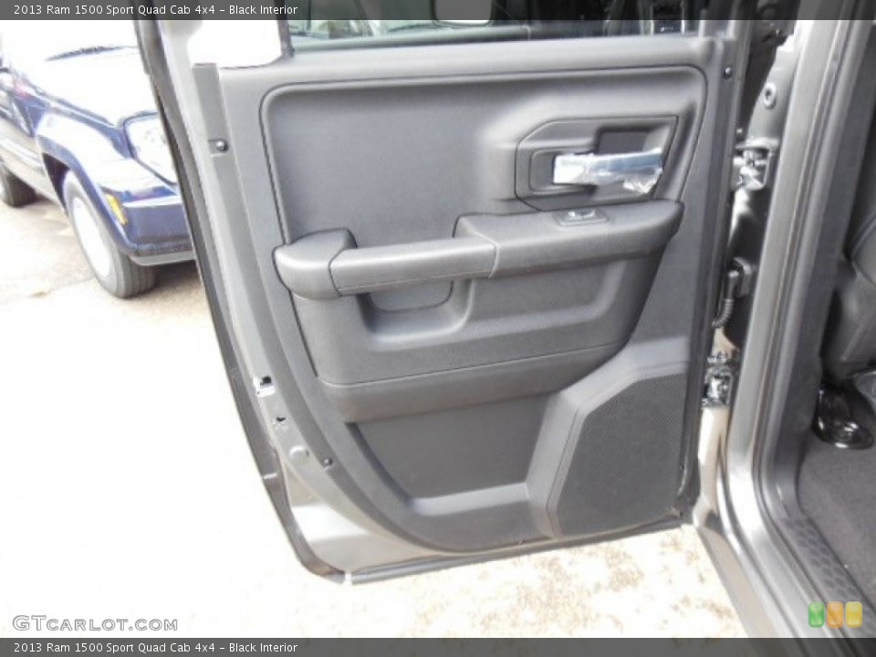Black Interior Door Panel for the 2013 Ram 1500 Sport Quad Cab 4x4 #74028444
