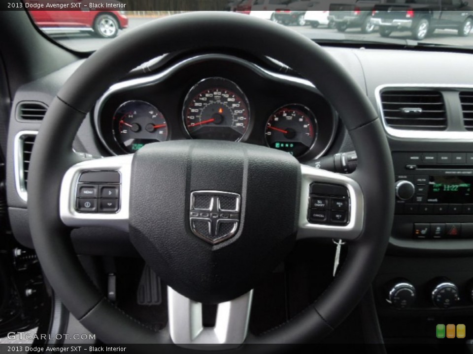 Black Interior Steering Wheel for the 2013 Dodge Avenger SXT #74029305