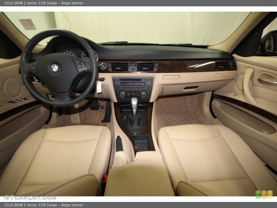 Beige Interior Dashboard for the 2010 BMW 3 Series 328i Sedan #74029734