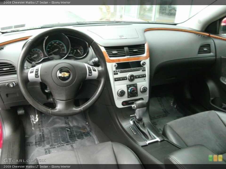 Ebony Interior Prime Interior for the 2009 Chevrolet Malibu LT Sedan #74029830