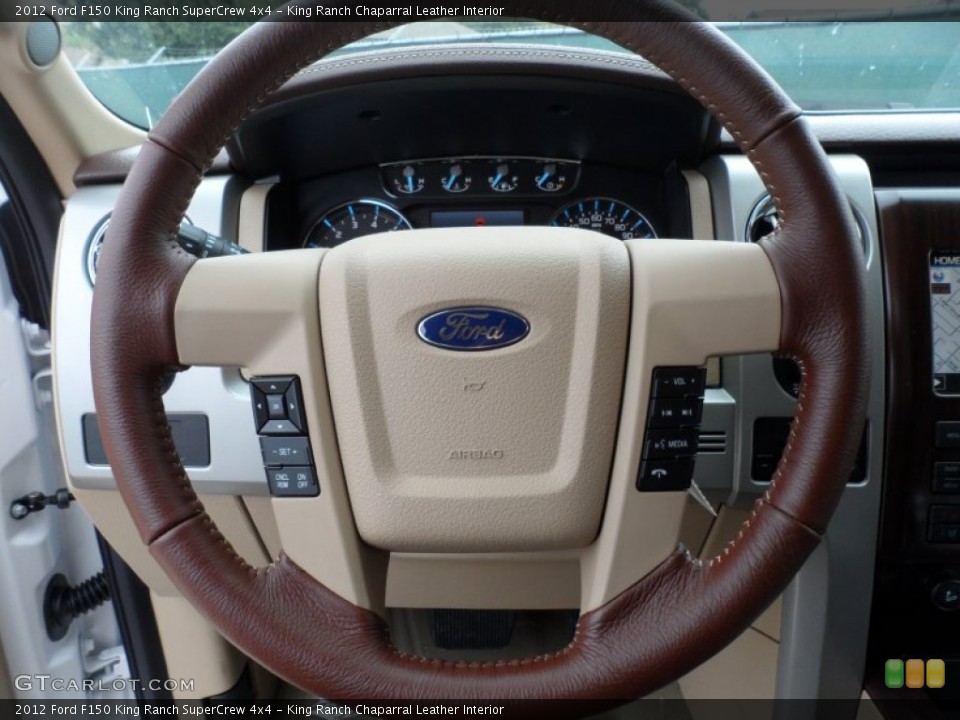 King Ranch Chaparral Leather Interior Steering Wheel for the 2012 Ford F150 King Ranch SuperCrew 4x4 #74031018