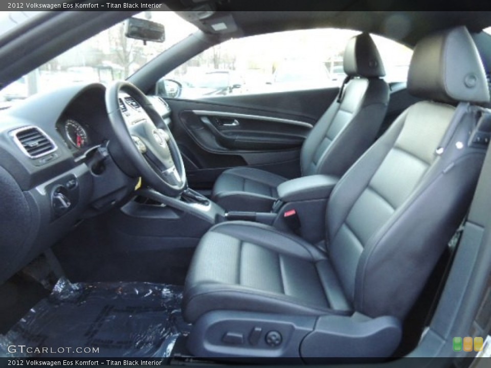 Titan Black Interior Front Seat for the 2012 Volkswagen Eos Komfort #74032293