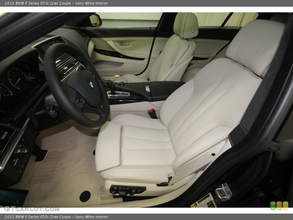 Ivory White Interior Front Seat for the 2013 BMW 6 Series 650i Gran Coupe #74033877