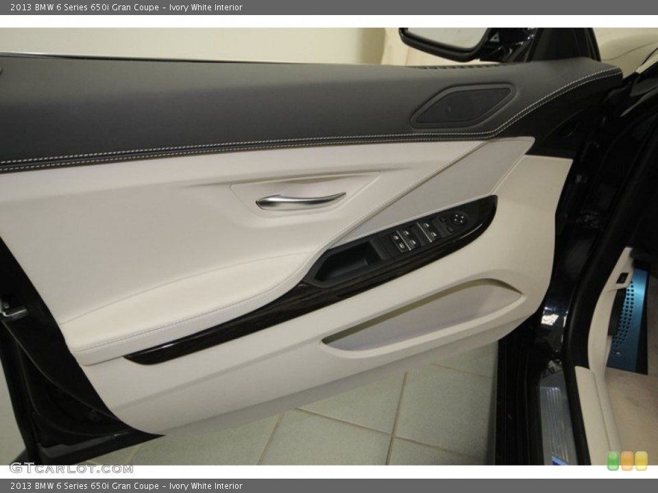 Ivory White Interior Door Panel for the 2013 BMW 6 Series 650i Gran Coupe #74034041