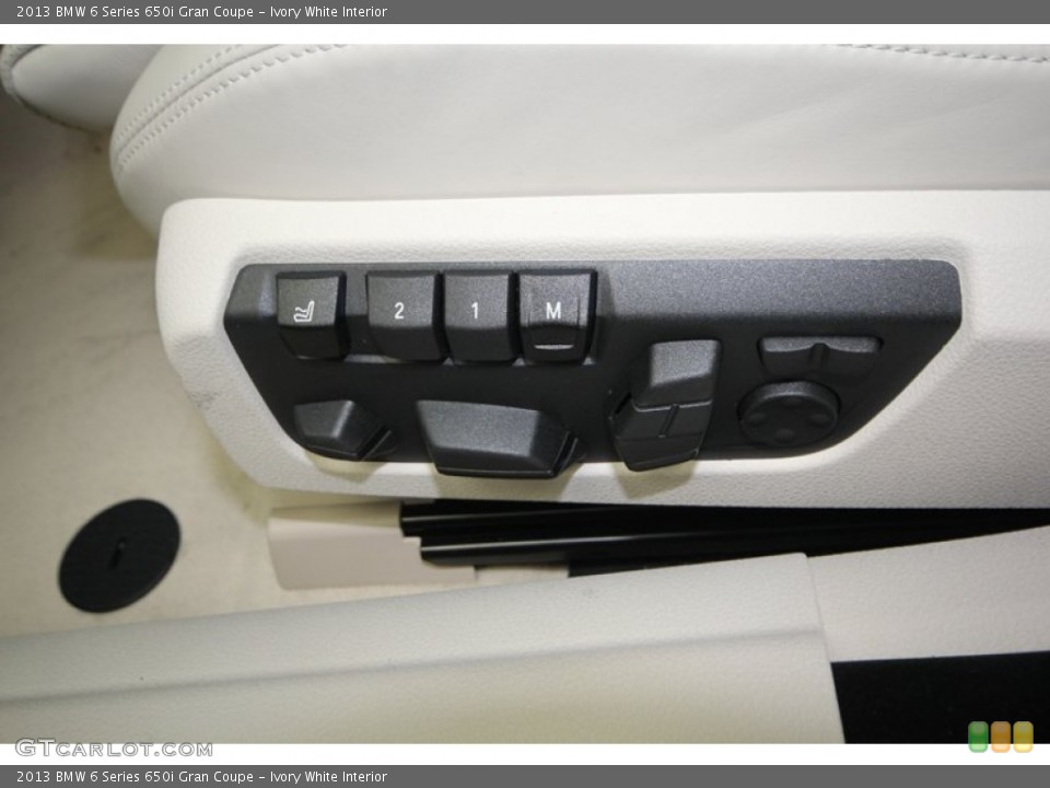 Ivory White Interior Controls for the 2013 BMW 6 Series 650i Gran Coupe #74034083