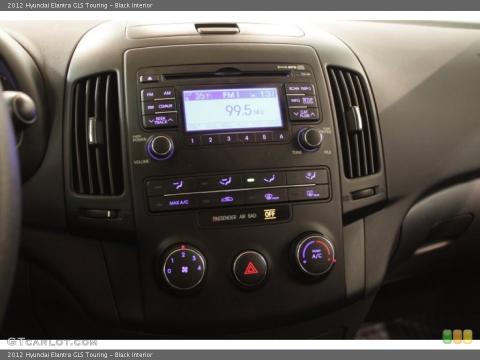 Black Interior Controls for the 2012 Hyundai Elantra GLS Touring #74034132
